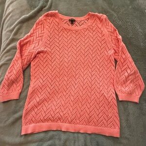 Talbots Coral Crew Neck Sweater